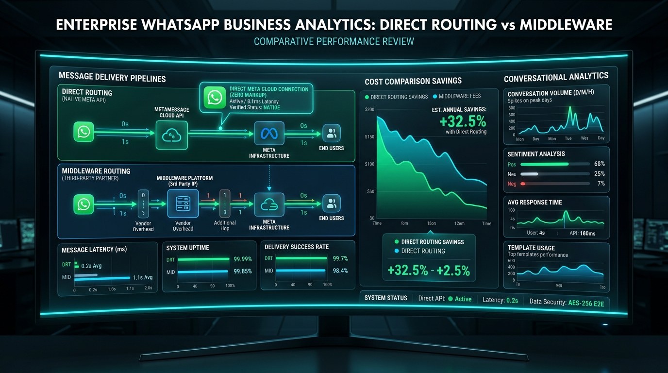 WhatsApp Business API Direct Routing vs Middleware: WABlast vs Wati vs Interakt Architecture & Cost Comparison